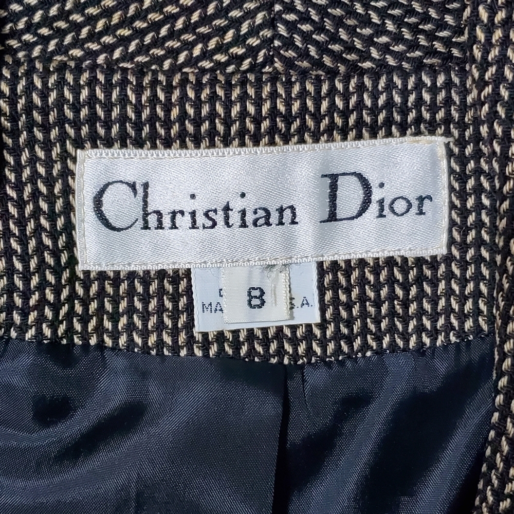Christian‎ Dior Women’s Herringbone Suit Set. Size 8 - Picture 11 of 16